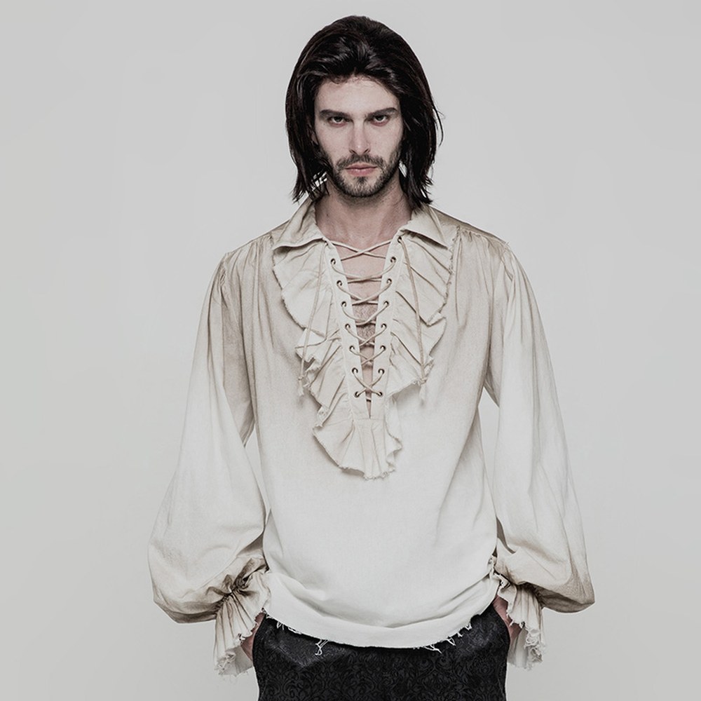 Punk Rave - Orthodox Goth Shirt - Cream